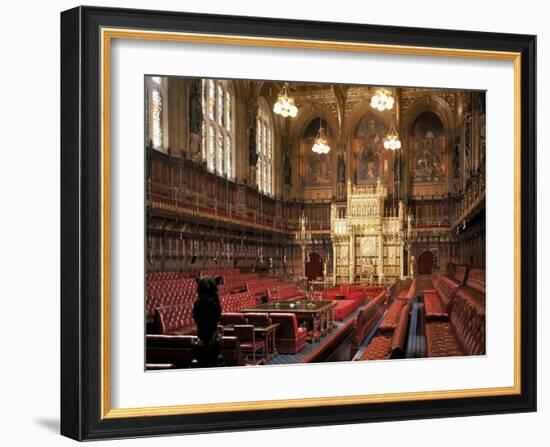 The Lords Chamber, House of Lords, Houses of Parliament, Westminster, London, England-Adam Woolfitt-Framed Photographic Print