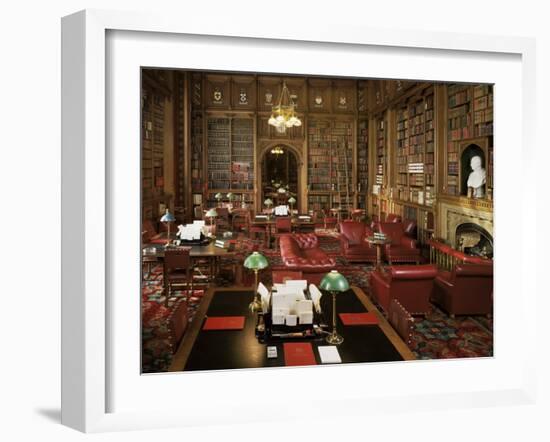 The Lords Library, Houses of Parliament, Westminster, London, England, United Kingdom-Adam Woolfitt-Framed Photographic Print