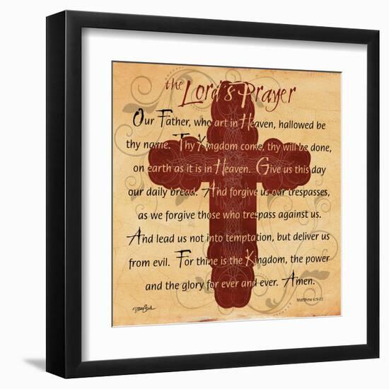 The Lords Prayer Cross-Diane Stimson-Framed Art Print