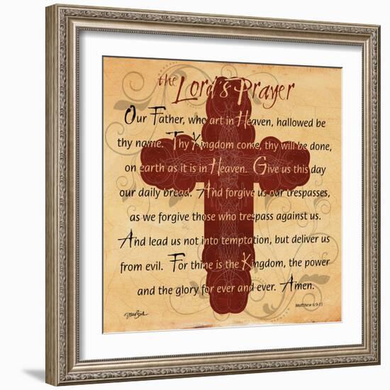 The Lords Prayer Cross-Diane Stimson-Framed Art Print