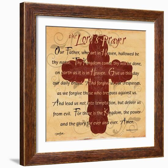 The Lords Prayer Cross-Diane Stimson-Framed Art Print