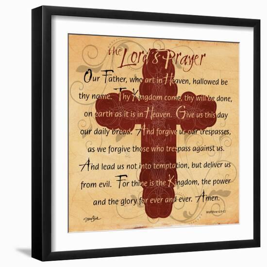 The Lords Prayer Cross-Diane Stimson-Framed Art Print