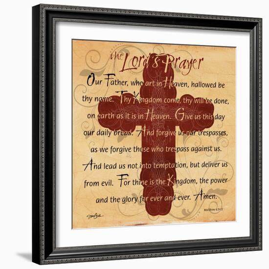 The Lords Prayer Cross-Diane Stimson-Framed Art Print