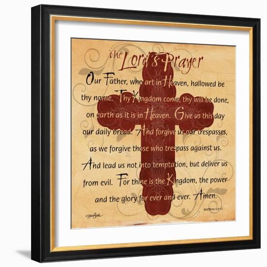 The Lords Prayer Cross-Diane Stimson-Framed Art Print