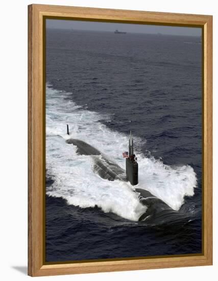 The Los Angeles-class Attack Submarine USS Asheville-Stocktrek Images-Framed Premier Image Canvas