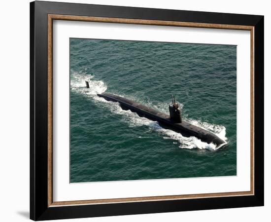 The Los Angeles-class Fast Attack Submarine USS Asheville-Stocktrek Images-Framed Photographic Print