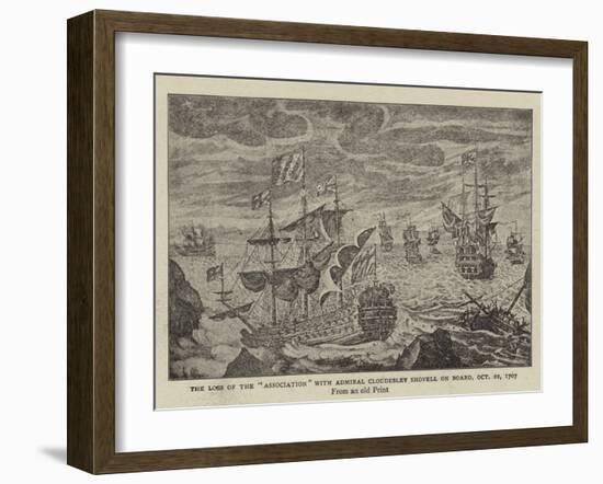 The Loss of the Association with Admiral Cloudesley Shovell on Board, 22 October 1707-null-Framed Giclee Print