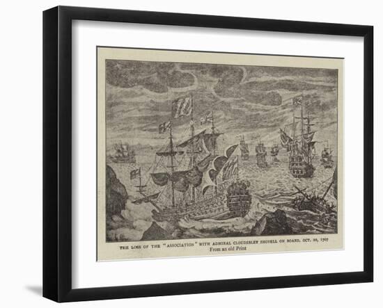 The Loss of the Association with Admiral Cloudesley Shovell on Board, 22 October 1707-null-Framed Giclee Print