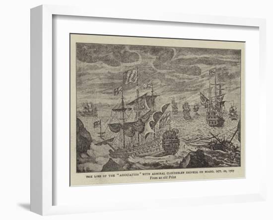 The Loss of the Association with Admiral Cloudesley Shovell on Board, 22 October 1707-null-Framed Giclee Print