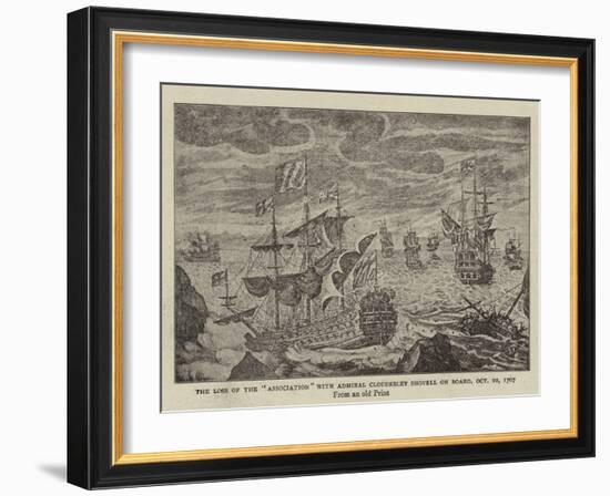 The Loss of the Association with Admiral Cloudesley Shovell on Board, 22 October 1707-null-Framed Giclee Print