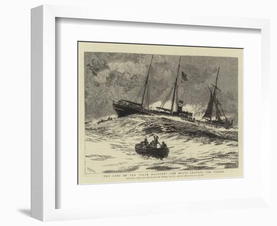 The Loss of the Clan Macduff, the Boats Leaving the Vessel-William Lionel Wyllie-Framed Giclee Print