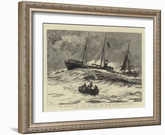 The Loss of the Clan Macduff, the Boats Leaving the Vessel-William Lionel Wyllie-Framed Giclee Print