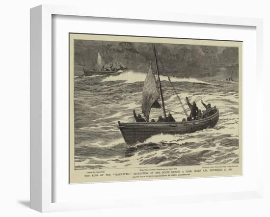 The Loss of the Jeannette, Separation of the Boats During a Gale, Seven Pm, 12 September 1881-William Lionel Wyllie-Framed Giclee Print