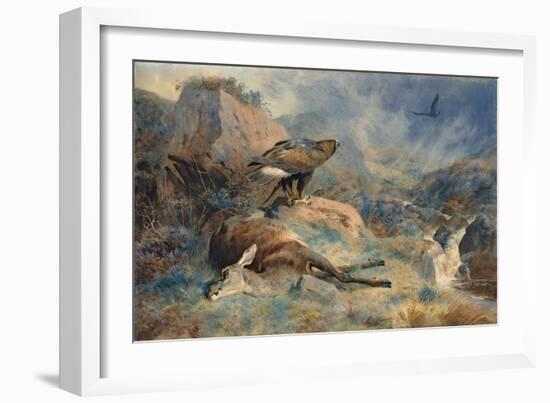 The Lost Hind, 1894 (Pencil and W/C on Paper)-Archibald Thorburn-Framed Giclee Print