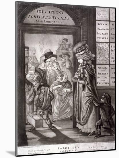 The Lottery Contrast, 1760-Robert Dighton-Mounted Giclee Print