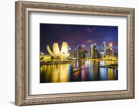 The Lotus Flower Shaped Artscience Museum Overlooking Marina Bay-Fraser Hall-Framed Photographic Print