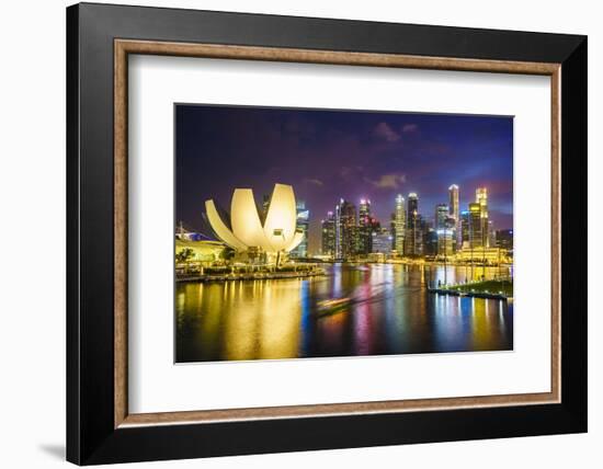 The Lotus Flower Shaped Artscience Museum Overlooking Marina Bay-Fraser Hall-Framed Photographic Print