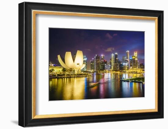 The Lotus Flower Shaped Artscience Museum Overlooking Marina Bay-Fraser Hall-Framed Photographic Print