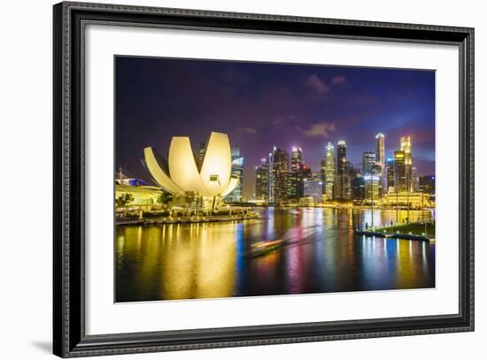 The Lotus Flower Shaped Artscience Museum Overlooking Marina Bay-Fraser Hall-Framed Photographic Print