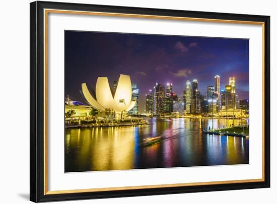 The Lotus Flower Shaped Artscience Museum Overlooking Marina Bay-Fraser Hall-Framed Photographic Print