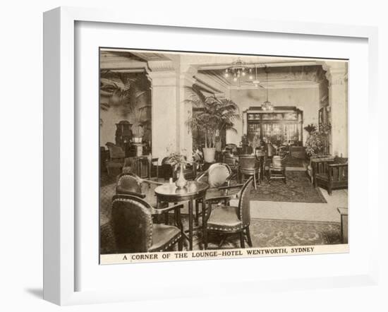 The Lounge at the Hotel Wentworth, Sydney, New South Wales, Australia-null-Framed Photographic Print