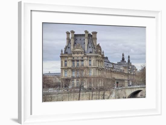 The Louvre And Pont Royal-Cora Niele-Framed Giclee Print