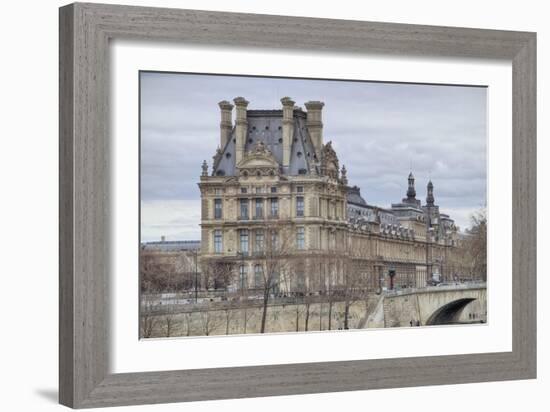 The Louvre And Pont Royal-Cora Niele-Framed Giclee Print