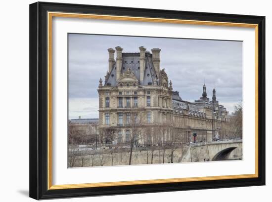 The Louvre And Pont Royal-Cora Niele-Framed Giclee Print