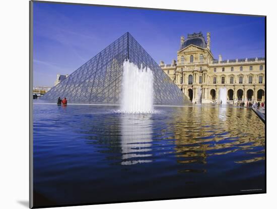 The Louvre and Pyramid, Paris, France, Europe-David Hughes-Mounted Photographic Print