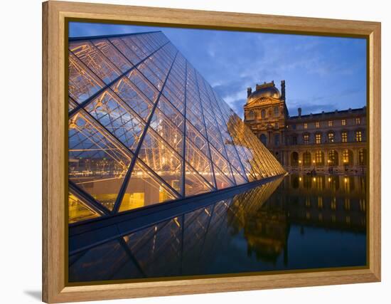 The Louvre at Twilight, Paris, France-Jim Zuckerman-Framed Premier Image Canvas