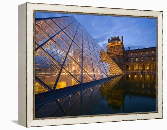 The Louvre at Twilight, Paris, France-Jim Zuckerman-Framed Premier Image Canvas