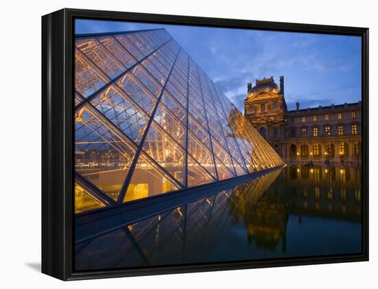 The Louvre at Twilight, Paris, France-Jim Zuckerman-Framed Premier Image Canvas