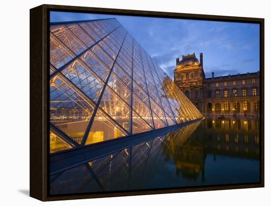 The Louvre at Twilight, Paris, France-Jim Zuckerman-Framed Premier Image Canvas