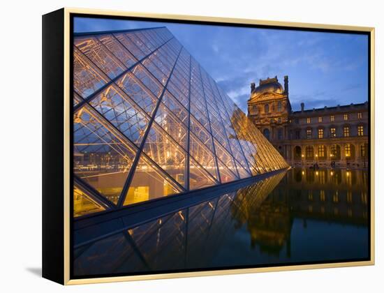 The Louvre at Twilight, Paris, France-Jim Zuckerman-Framed Premier Image Canvas