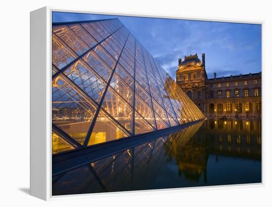 The Louvre at Twilight, Paris, France-Jim Zuckerman-Framed Premier Image Canvas