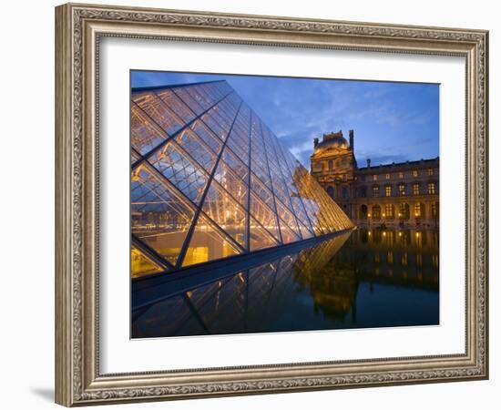 The Louvre at Twilight, Paris, France-Jim Zuckerman-Framed Photographic Print