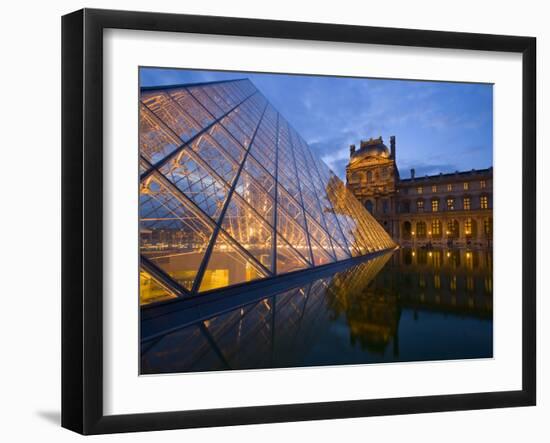 The Louvre at Twilight, Paris, France-Jim Zuckerman-Framed Photographic Print