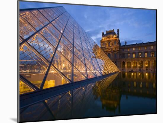 The Louvre at Twilight, Paris, France-Jim Zuckerman-Mounted Photographic Print