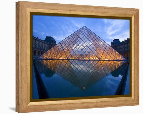 The Louvre at Twilight, Paris, France-Jim Zuckerman-Framed Premier Image Canvas