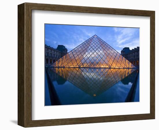 The Louvre at Twilight, Paris, France-Jim Zuckerman-Framed Photographic Print