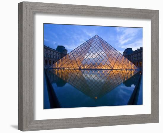 The Louvre at Twilight, Paris, France-Jim Zuckerman-Framed Photographic Print