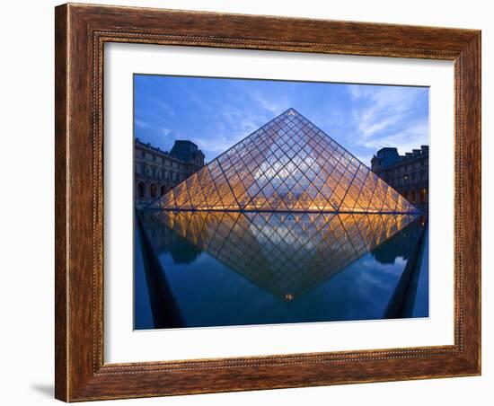 The Louvre at Twilight, Paris, France-Jim Zuckerman-Framed Photographic Print