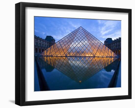 The Louvre at Twilight, Paris, France-Jim Zuckerman-Framed Photographic Print