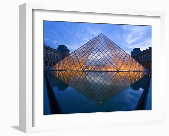 The Louvre at Twilight, Paris, France-Jim Zuckerman-Framed Photographic Print