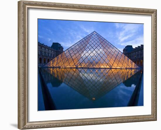 The Louvre at Twilight, Paris, France-Jim Zuckerman-Framed Photographic Print