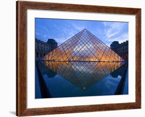 The Louvre at Twilight, Paris, France-Jim Zuckerman-Framed Photographic Print