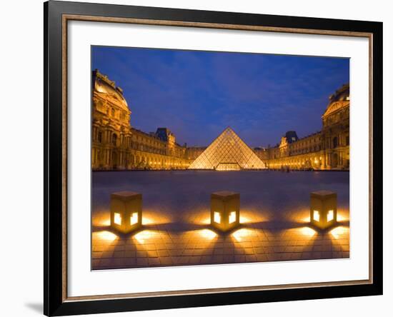 The Louvre at Twilight, Paris, France-Jim Zuckerman-Framed Photographic Print