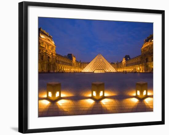 The Louvre at Twilight, Paris, France-Jim Zuckerman-Framed Photographic Print