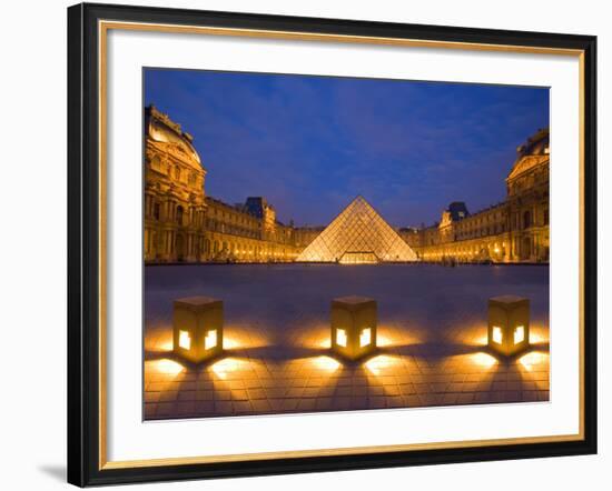 The Louvre at Twilight, Paris, France-Jim Zuckerman-Framed Photographic Print