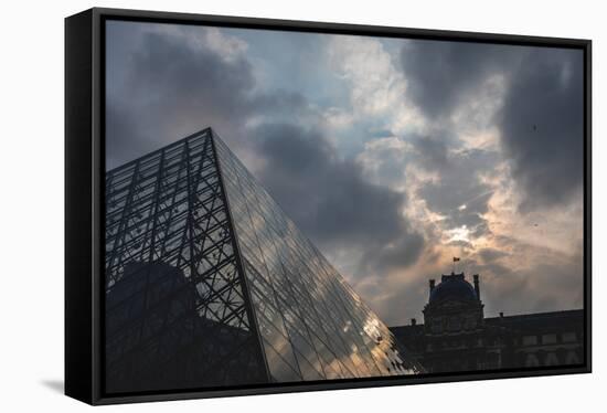 The Louvre In Paris-Lindsay Daniels-Framed Stretched Canvas